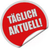 Sticker rot rund curl unten TÄGLICH AKTUELL